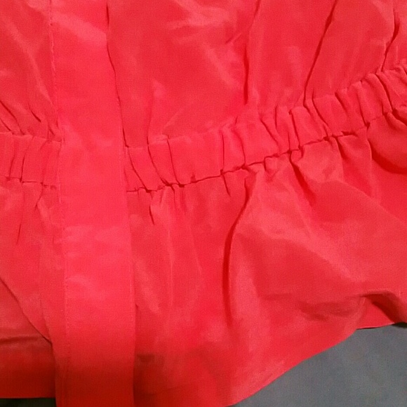 Bebe  100% silk coral sexy strapless top - Picture 3 of 4